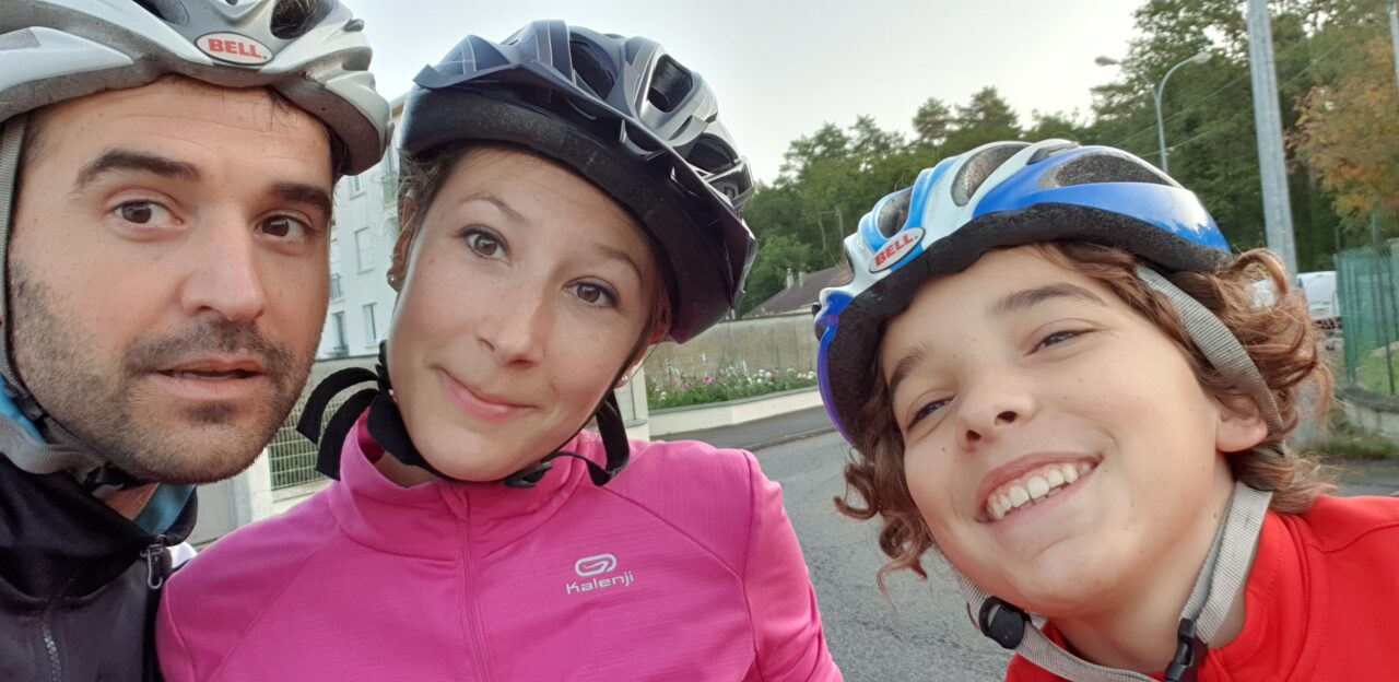 Le triathlon en famille : Julien, Caroline, Jules et Jeanne