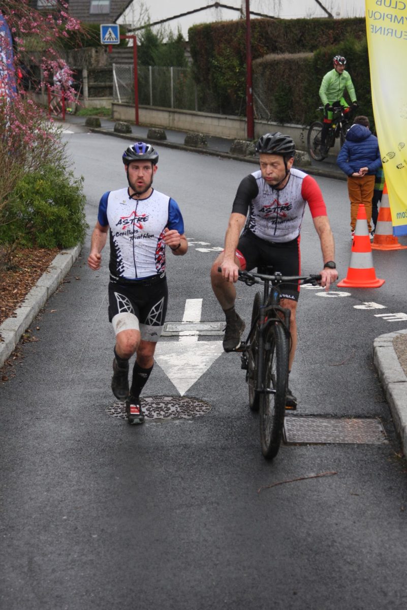 Nicolas & Jan, 4ème au bike and run de Fleurines
