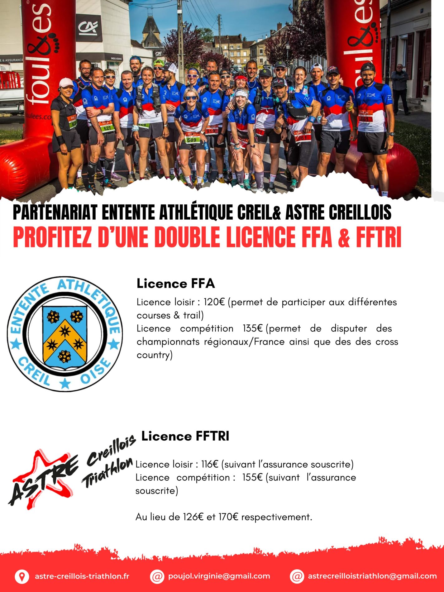 Prix lIcence FFA / FFTRI 2024
