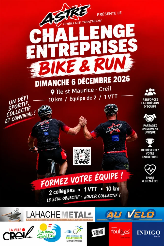 Affiche du Challenge Entreprises du Bike & Run de Creil