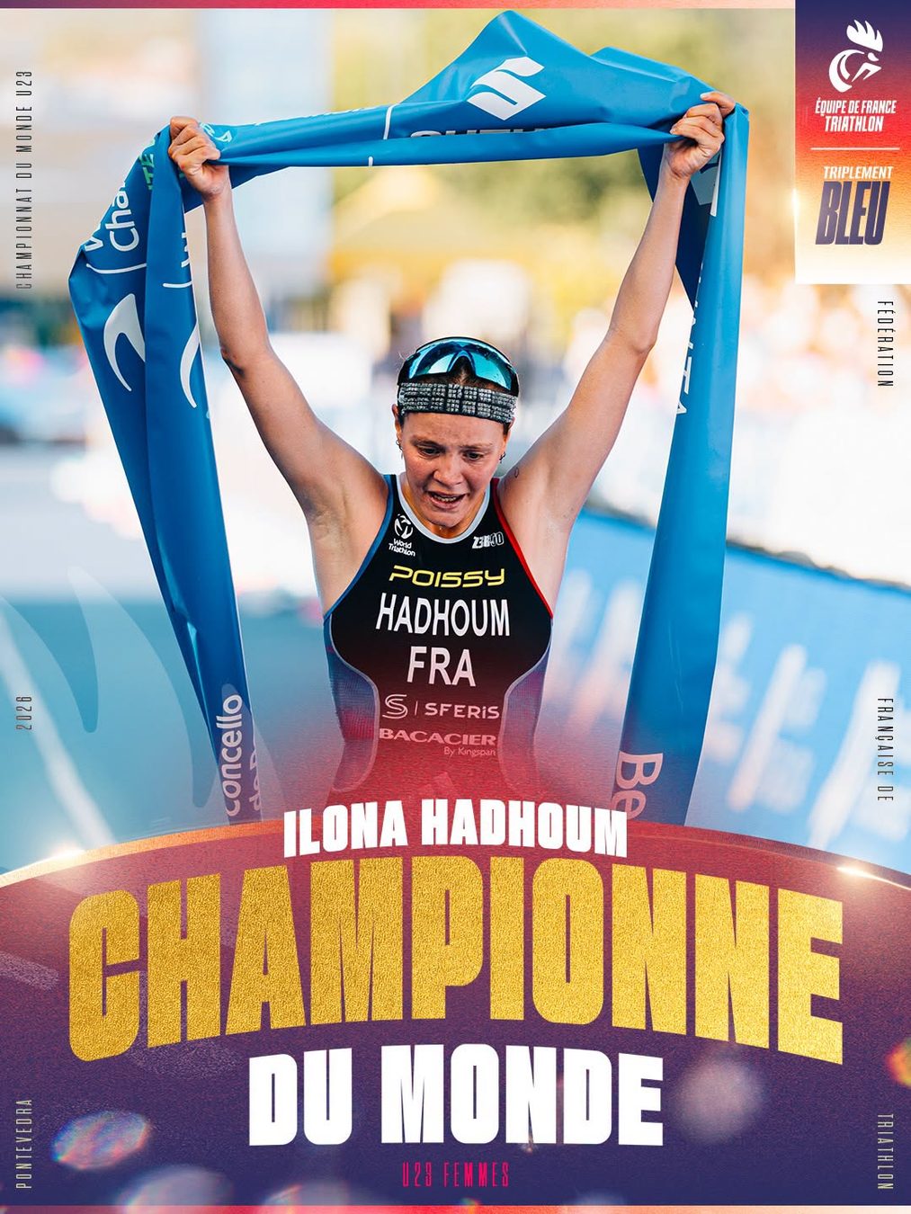Ilona Hadhoum championne du monde U23 de triathlon : l'ancienne de l'école de triathlon de l'Astre Creillois au sommet