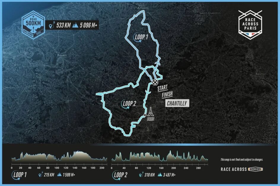 Parcours de l'édition 2026 de la Race Across Paris