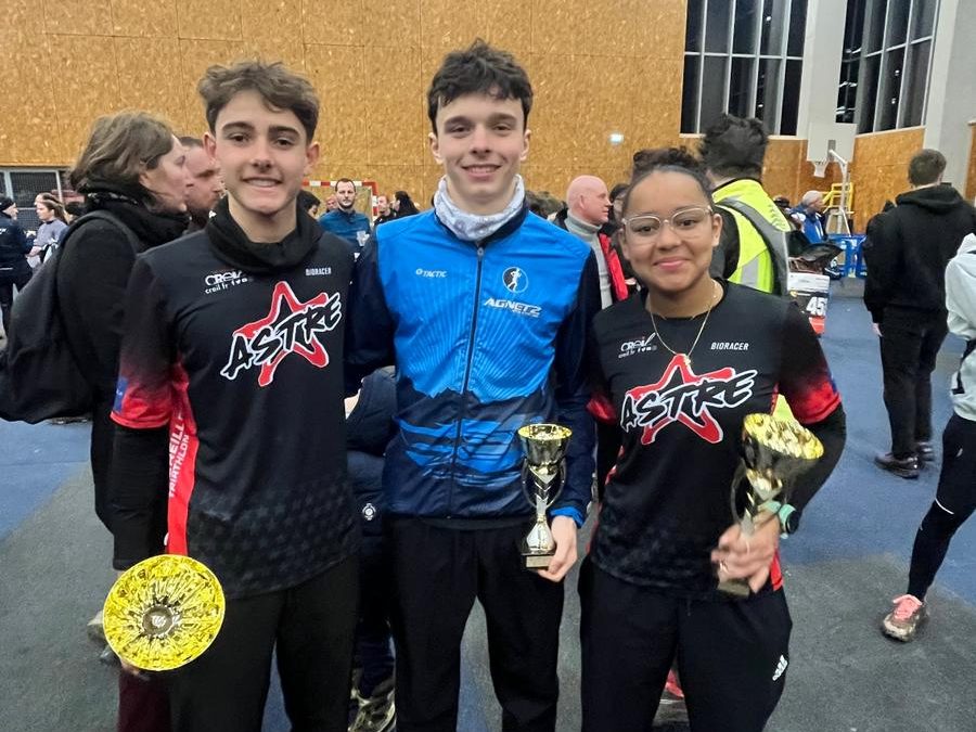 Yanis, vainqueur sur le 8km, Timéo 3ème sur le 15km et Mathilde 3ème sur le 8km